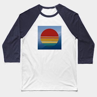 Rainbow Sunset in Mountains Baseball T-Shirt